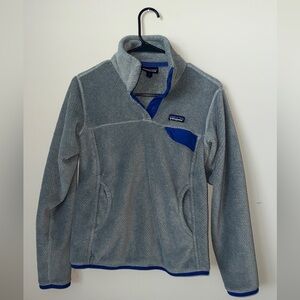 Vintage Blue/Grey Patagonia Snap, Size Small, Synchilla Fleece Pullover Sweater